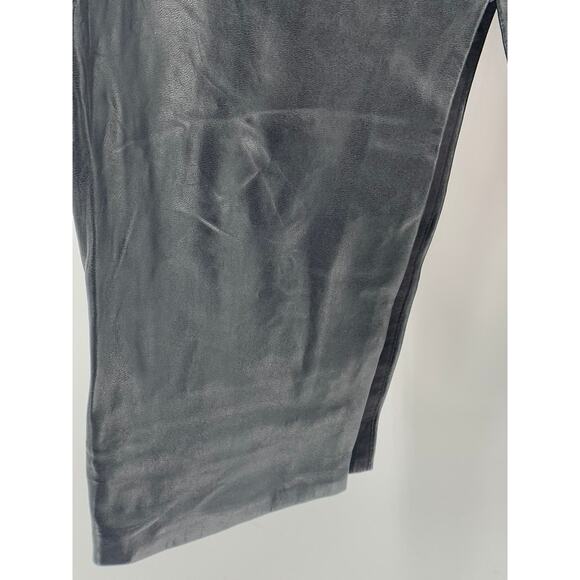 BABATON Women's Black Faux-Leather Side-Zip Cropped Pants SZ 00 - Picture 8 of 9
